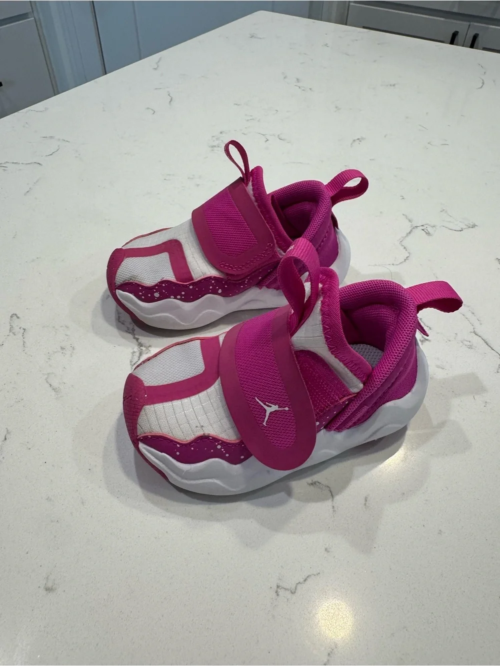 Pink and white Jordan 23/7.2 EasyOn Toddler Shoes size 4C DQ9294-605